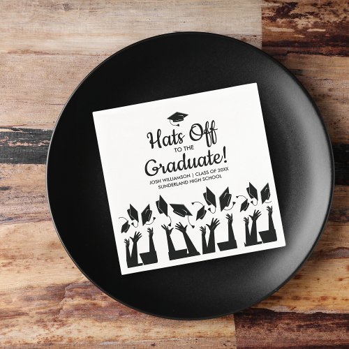 Hats off to the Graduate Graduation Party Paper Napkins