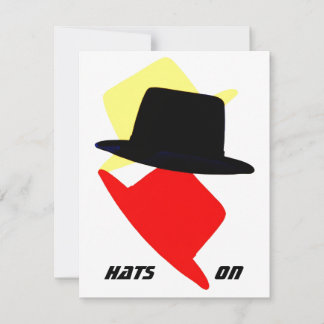 HATS ON OFF PARTY Invite Invitations EZ2 Customize