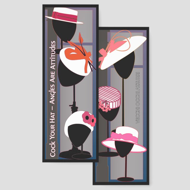 Hats with Attitude Bookmark (Front & Back)