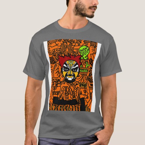 Hatshepsut Male Character with Chinese Mask and Da T_Shirt
