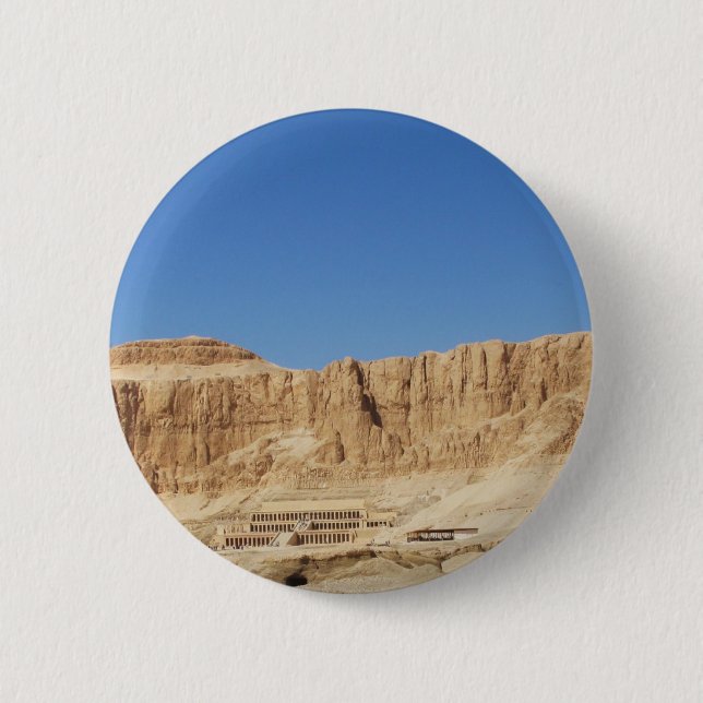 Hatshepsut Temple panoramic photograph Button (Front)