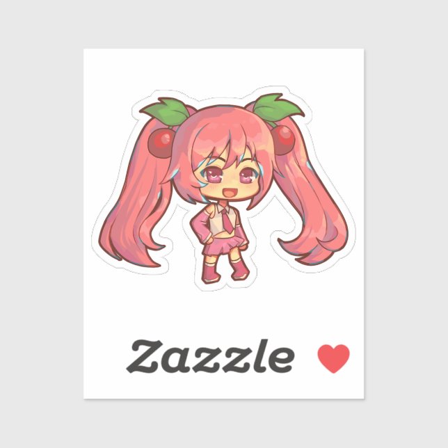 Hatsune Miku Sakura Ver. Chibi Sticker (Sheet)