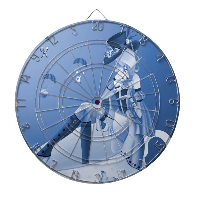 Hatted Lady in Teacup Dartboard (Front)