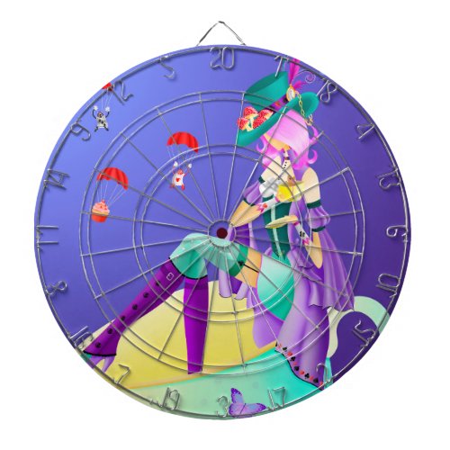 Hatted Lady in Teacup Dartboard