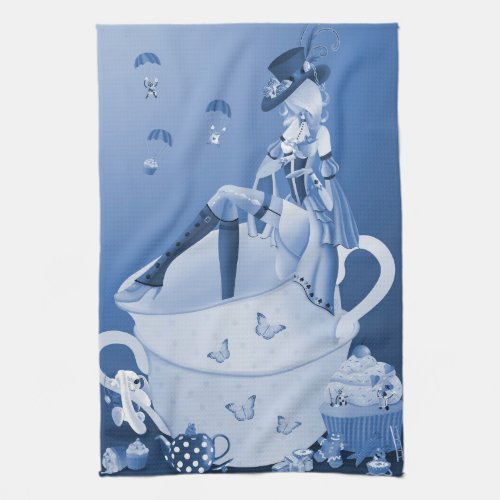 Hatted Lady in Teacup Tea Towel