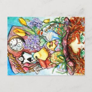 Hatter and his Spring Hat Design Postcard