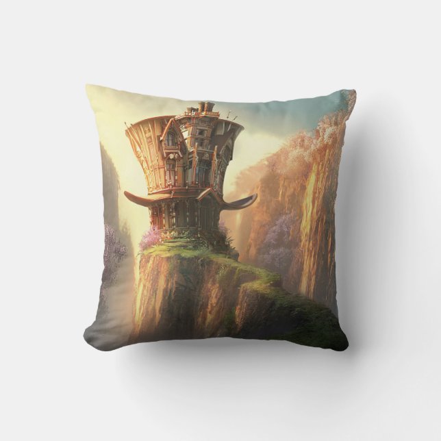 Hatter House Throw Pillow (Front)