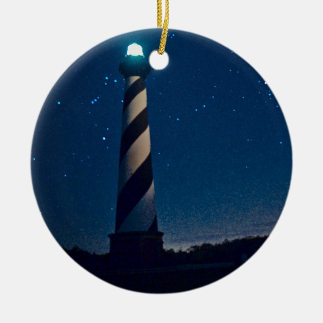 Hatteras Light. Ceramic Ornament (Front)