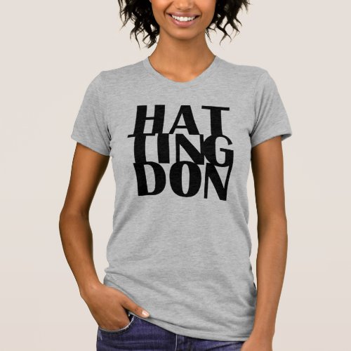 Hattingdon Stacked Black Letters T_Shirt