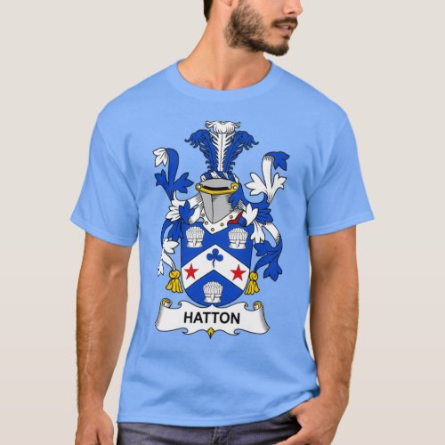 Hatton Coat of Arms Family Crest  T_Shirt