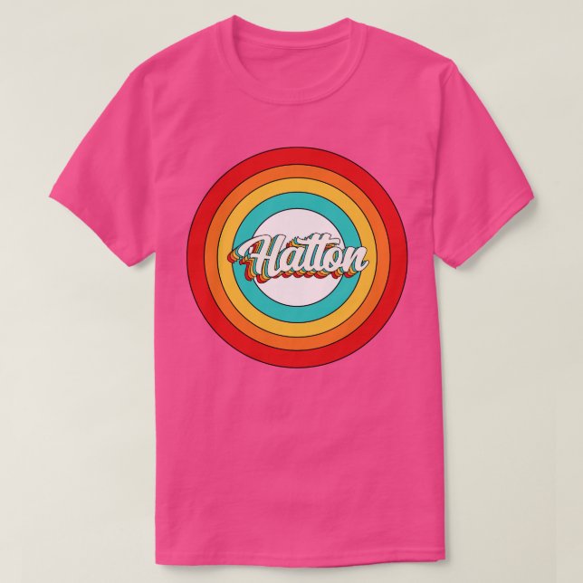 Hatton Name Shirt Vintage Hatton Circle (Design Front)