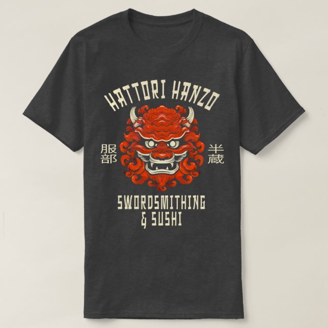 Hattori Hanzo Sword Sushi T-Shirt (Design Front)