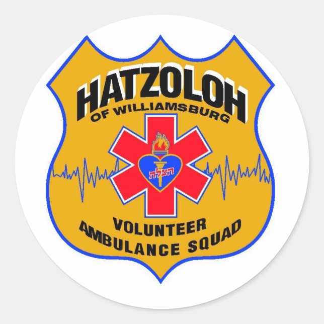 Hatzolah of Williamsburg doctor sticker (Front)