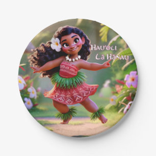 Hauʻoli Hula Princess Paper Plates