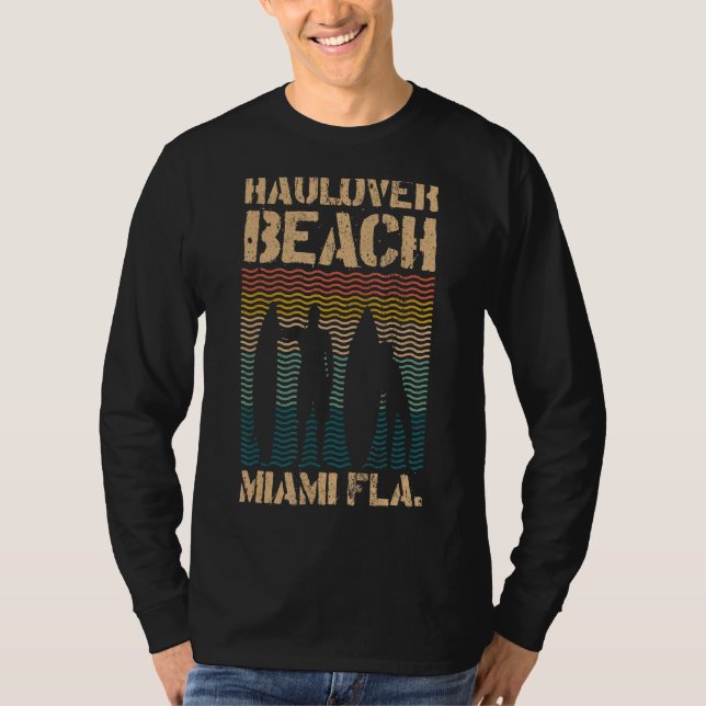 Hau Beach Miami Florida Surf Spot Summer Souvenir T-Shirt (Front)