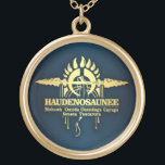 Haudenosaunee 2 gold plated necklace<br><div class="desc">The Haudenosaunee people.</div>