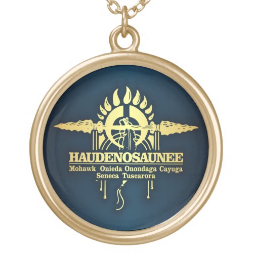 Haudenosaunee 2 gold plated necklace