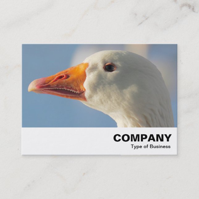 Haughty White Goose Business Card (Front)