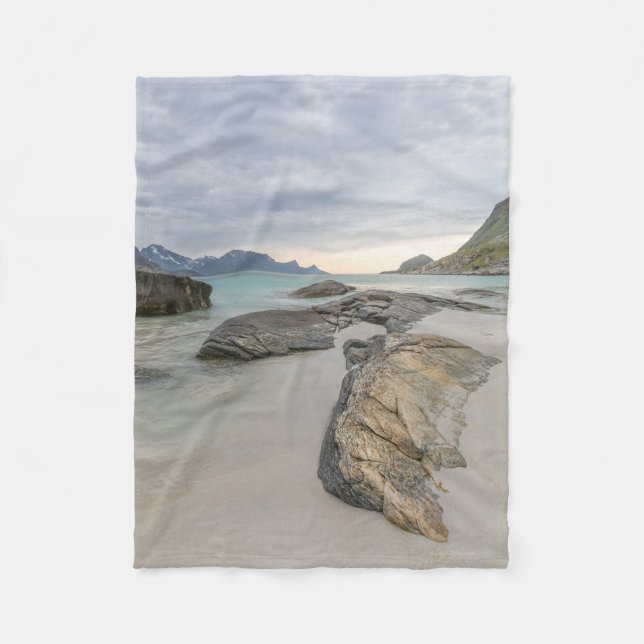 Haukland Lofoten Fleece Blanket (Front)
