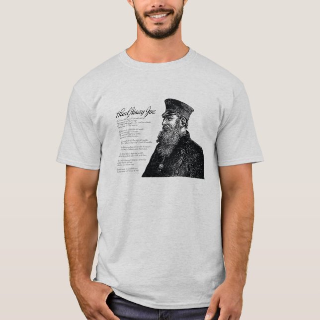 haul away joe sea shanty song with sea captain T-Shirt (Front)