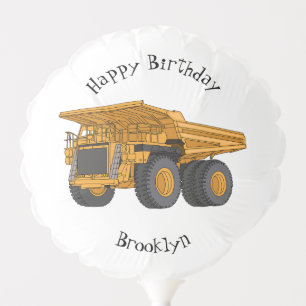Haul truck cartoon illustration  balloon