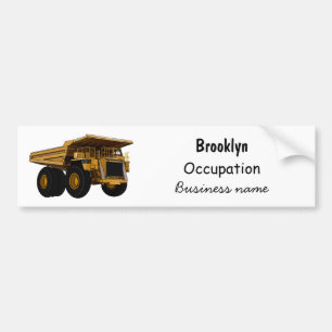 Haul truck cartoon illustration bumper sticker