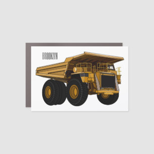 Haul truck cartoon illustration car magnet