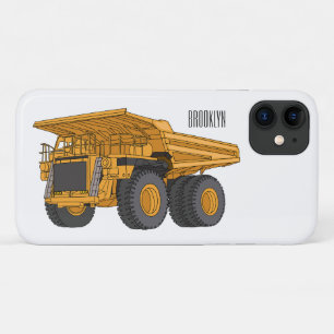 Haul truck cartoon illustration  iPhone 11 case