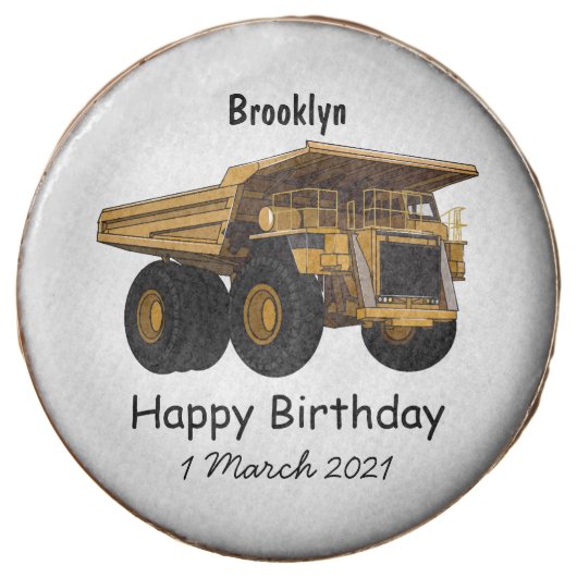 Haul truck cartoon illustration chocolate covered oreo (Front)