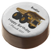Haul truck cartoon illustration chocolate covered oreo (Angled)