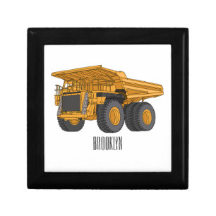 Haul truck cartoon illustration gift box