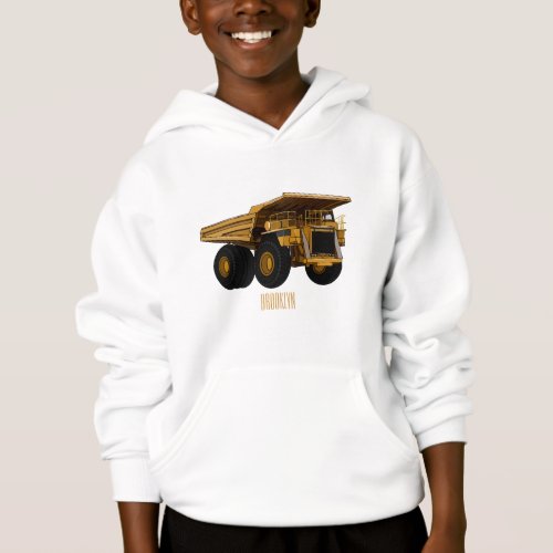 Haul truck cartoon illustration hoodie