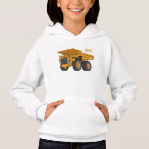 Haul truck cartoon illustration hoodie