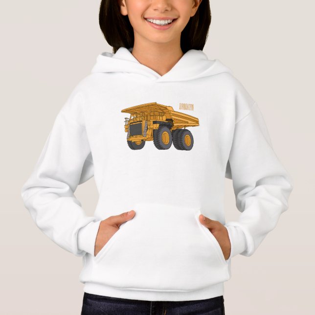 Haul truck cartoon illustration  hoodie (Front)