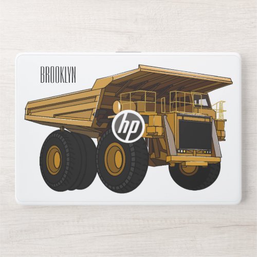 Haul truck cartoon illustration HP laptop skin