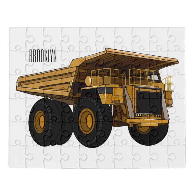 Haul truck cartoon illustration jigsaw puzzle (Puzzle Horizontal)