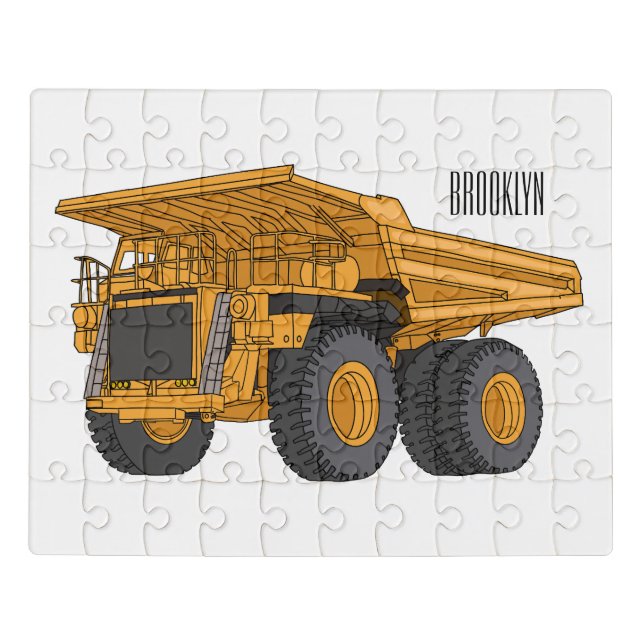 Haul truck cartoon illustration jigsaw puzzle (Puzzle Horizontal)