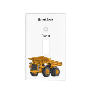 Haul truck cartoon illustration light switch cover