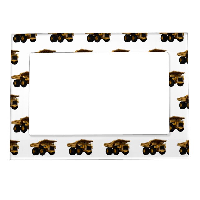 Haul truck cartoon illustration magnetic frame (Front)