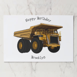 Haul truck cartoon illustration paper pad