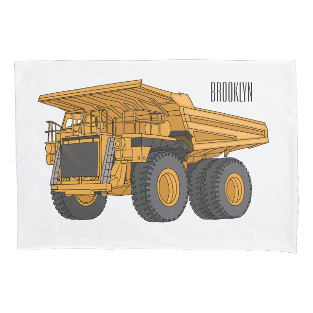 Haul truck cartoon illustration  pillow case (Front)