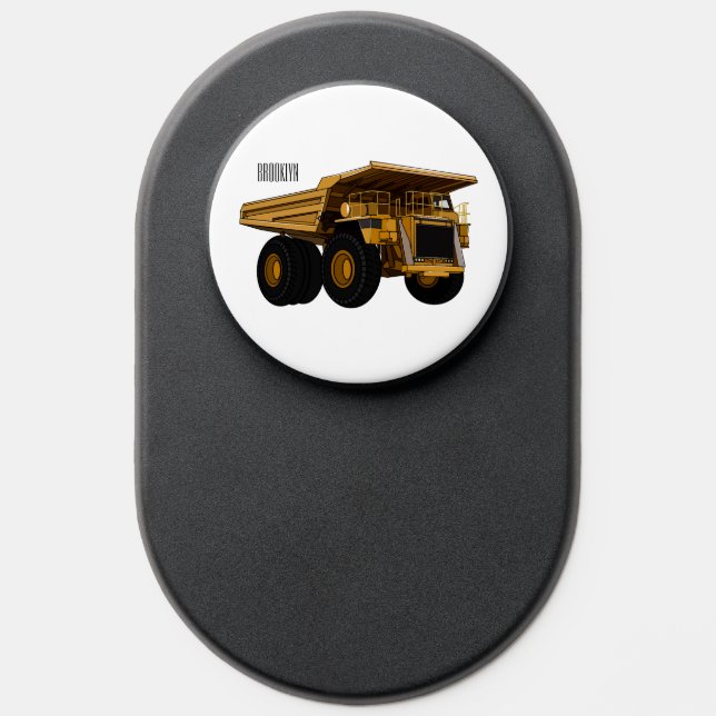 Haul truck cartoon illustration PopSocket (Popsocket)