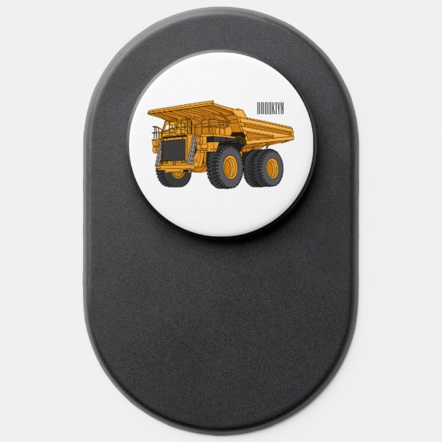 Haul truck cartoon illustration PopSocket (Popsocket)
