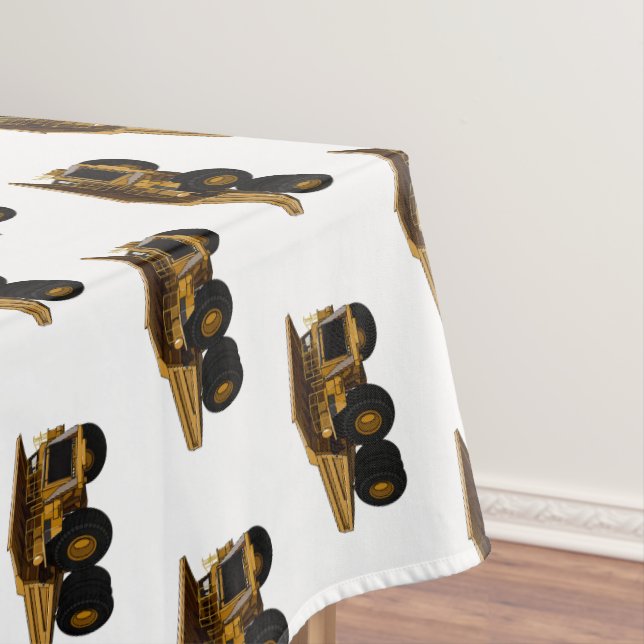 Haul truck cartoon illustration tablecloth (In Situ)