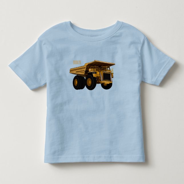 Haul truck cartoon illustration toddler t-shirt (Front)