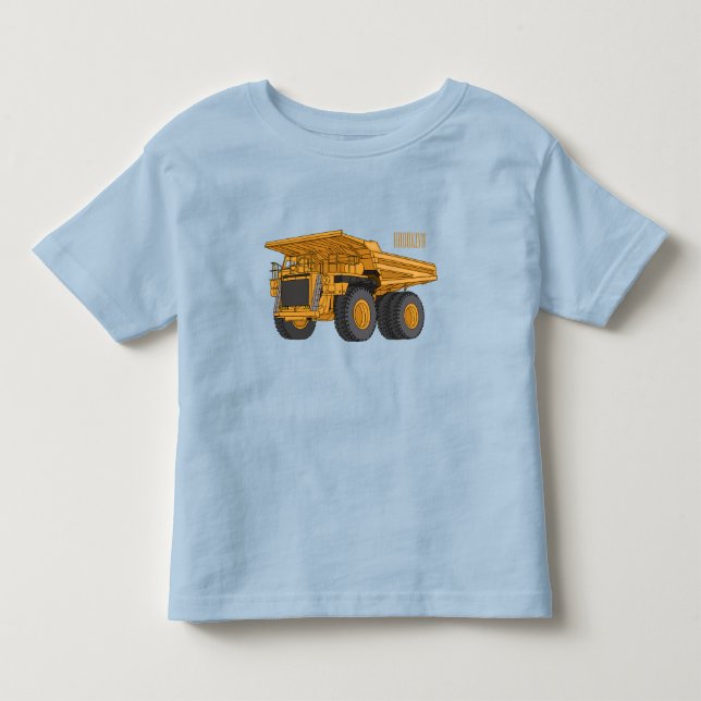 Haul truck cartoon illustration toddler t-shirt (Front)