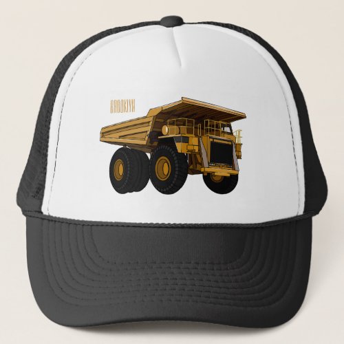 Haul truck cartoon illustration trucker hat