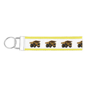 Haul truck cartoon illustration wrist keychain