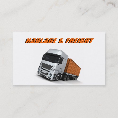 Haulage and Freight Business Card