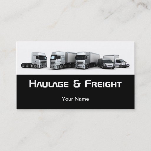 Customizable Haulage and Freight Business Card